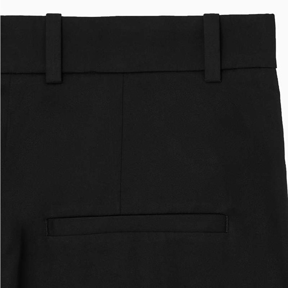 COS / WIDE-LEG TAILORED TWILL PANTS IN BLACK / Size 12 - Picture 5 of 8